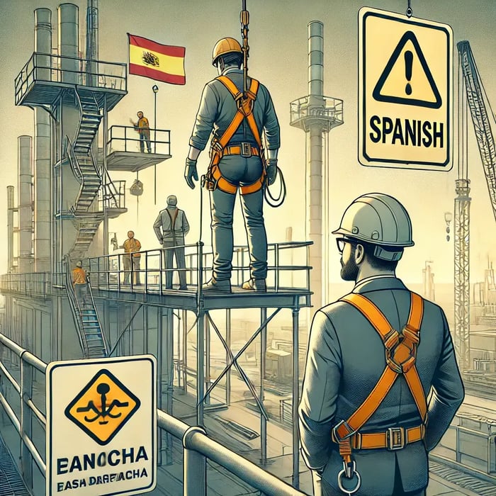 OSHA Fall Protection Spanish image