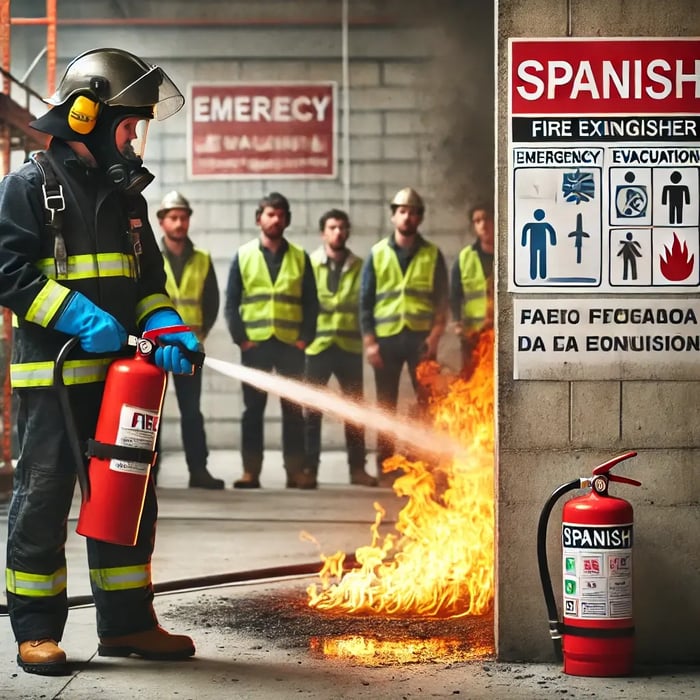 OSHA Fire Preparedness Spanish image